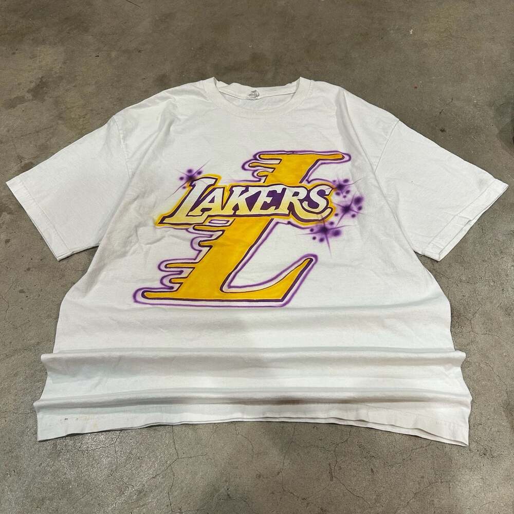 Vintage Los Angeles Lakers Airbrushed Style Graphic T-Shirt